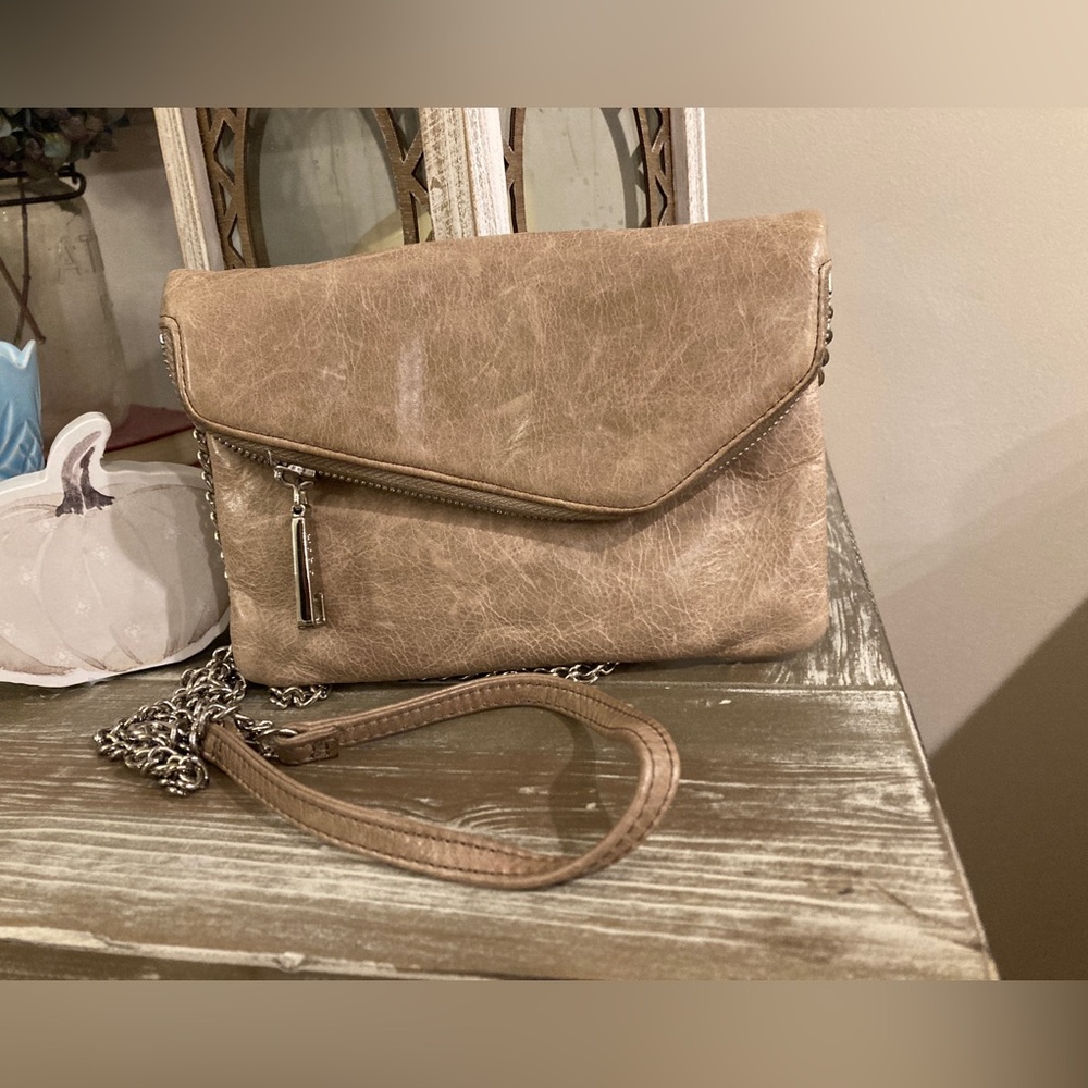 Hobo/ Hobo International/Daria Crossbody/Clutch Leather Bag/color-tan